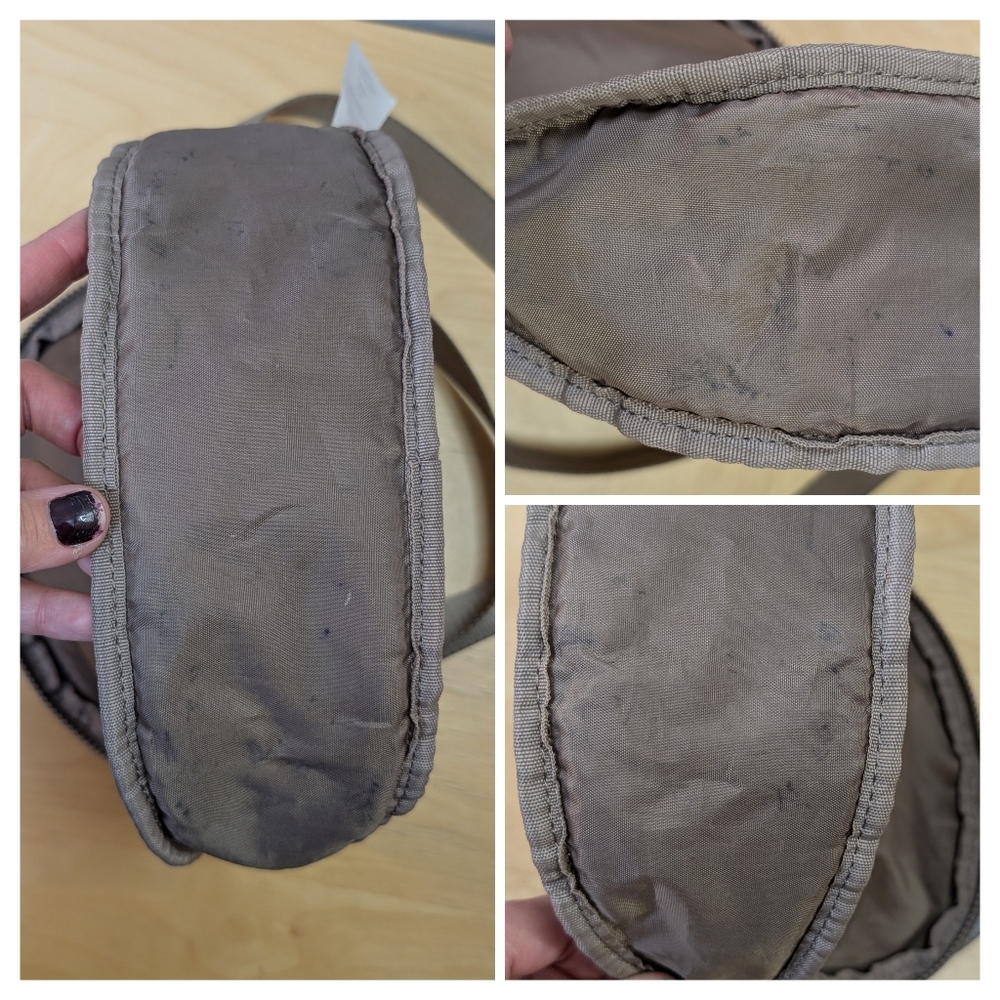 Lolë | Lole Lily Nylon Crossbody Fold-over Crescent Bag, Beige / Taupe - Picture 14 of 16